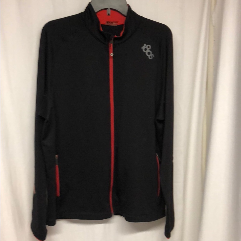 180s Mens L Quantum Heat Jacket Running Black Red